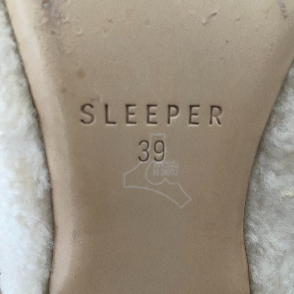 Sleeper Lulu Shearling Ballet Flats in Cream - Picture 7 of 7